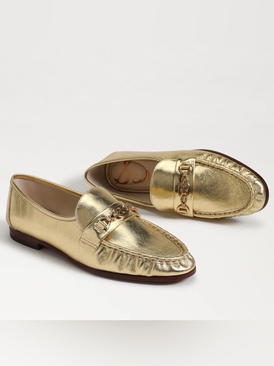 Sam Edelman Shoes - SAM EDELMAN LUCCA BIT LOAFERS IN AMBER GOLD 8.5